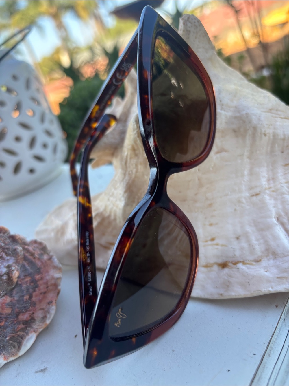 Maui Jim Tortoise Shell Cat-Eye Sunglasses with Dark Lenses - Picture 2 of 6